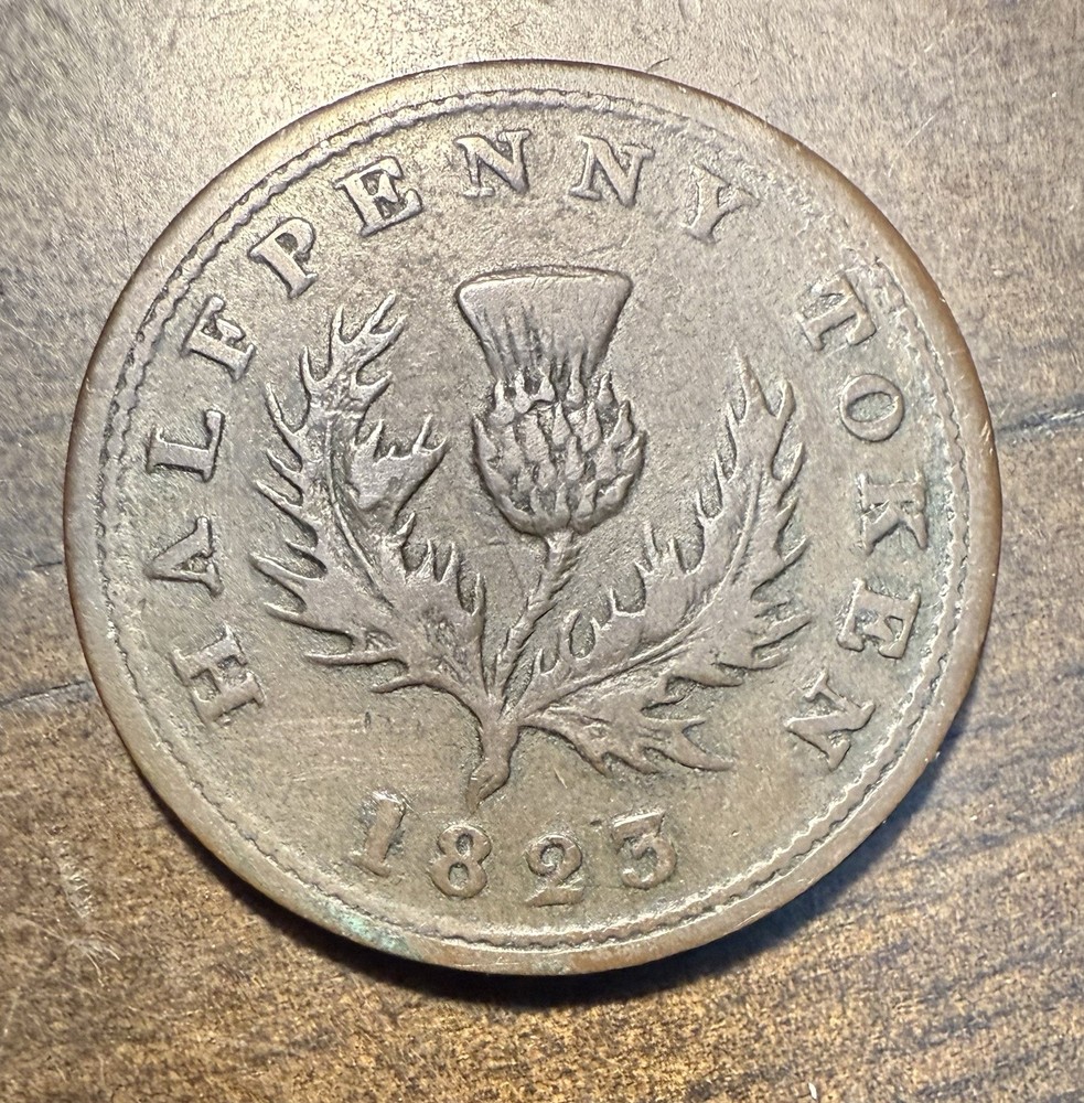 1823 Nova Scotia Half Penny Token