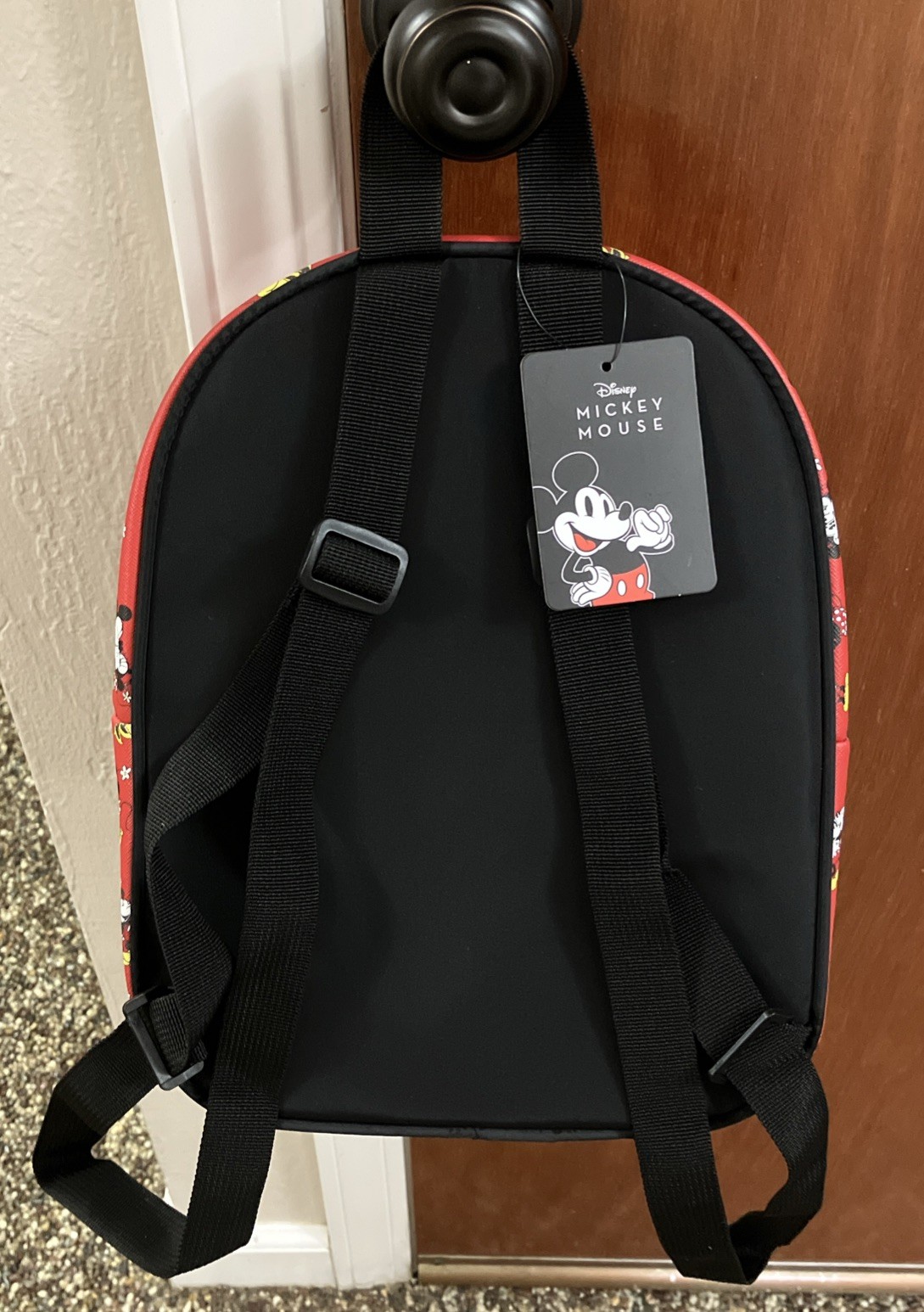 Disney's Mickey & Minnie Mouse All Over Print Red Mini Backpack-NWT