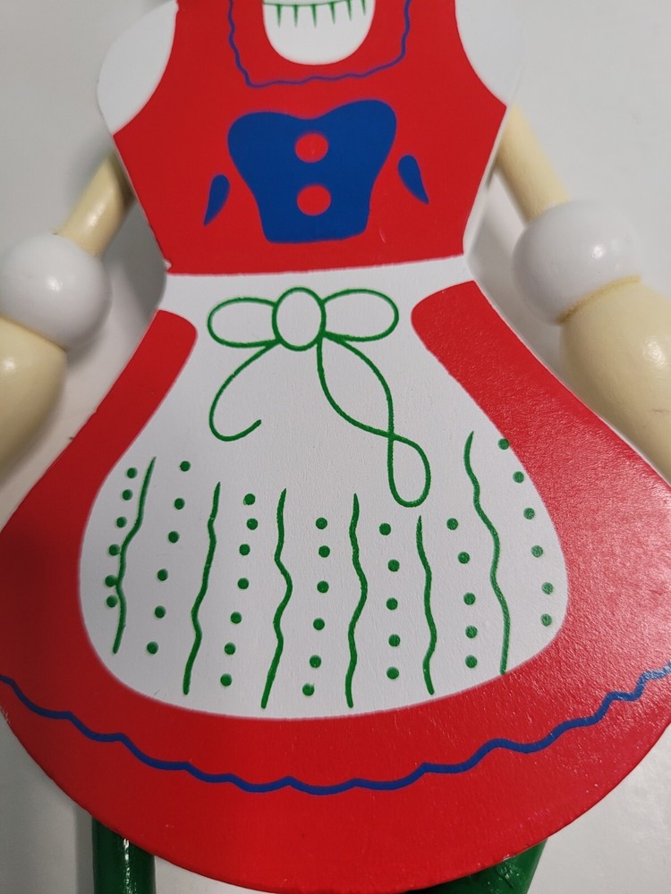 Wooden Pull String Toy Jumping Jack Figure Pull String Marionette