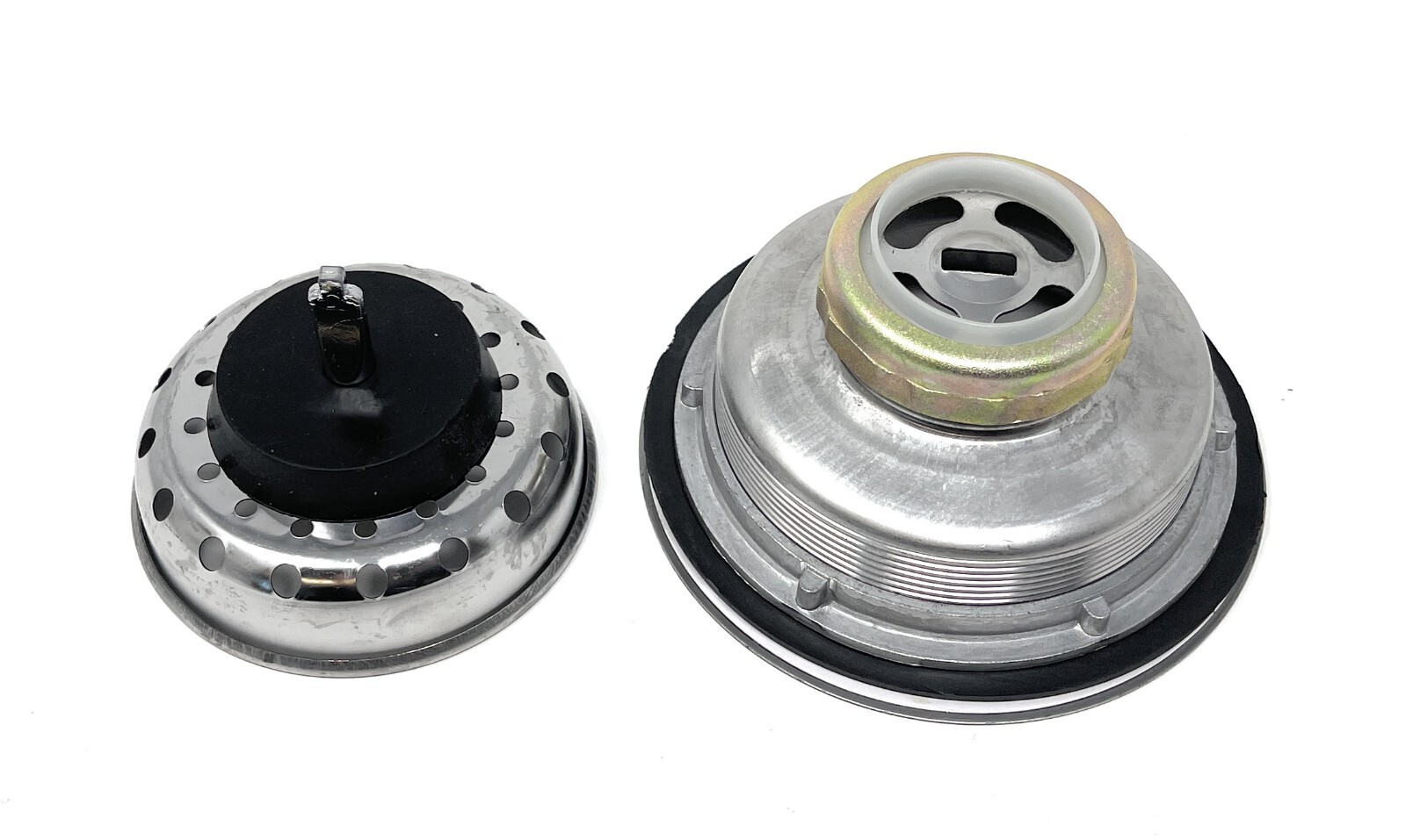 Stainless Steel Kitchen Sink Strainer with Flange , 1-1/2" x 3-1/2 - 4" Opening