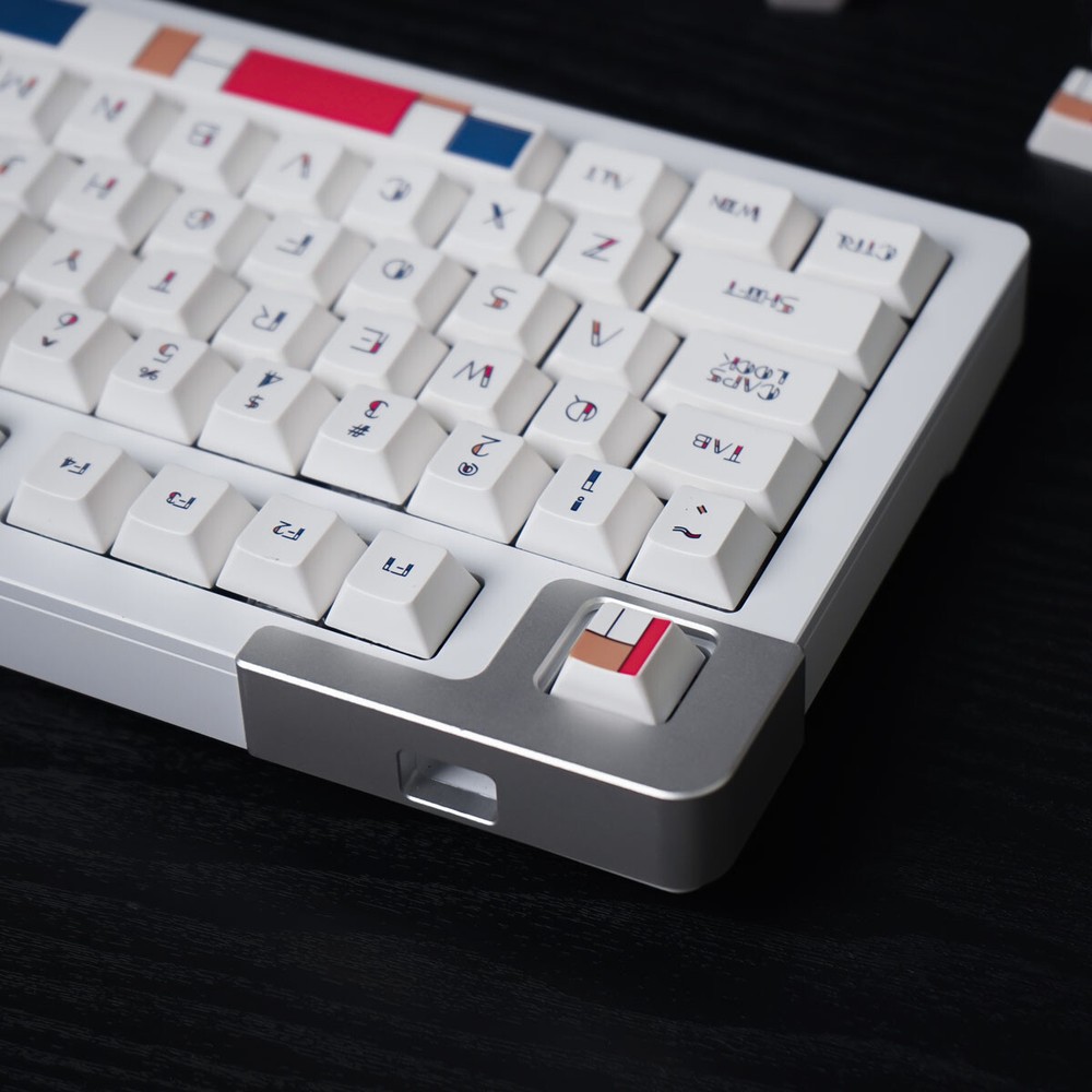Mondrie Abstract White Theme keycaps 142Pcs/set PBT Cherry Profile