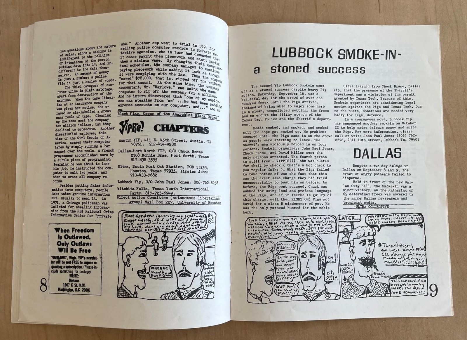 ULTRA Vol 1 No 3 1978 Local Houston Yippie Proto Punk Leftist Political Magazine