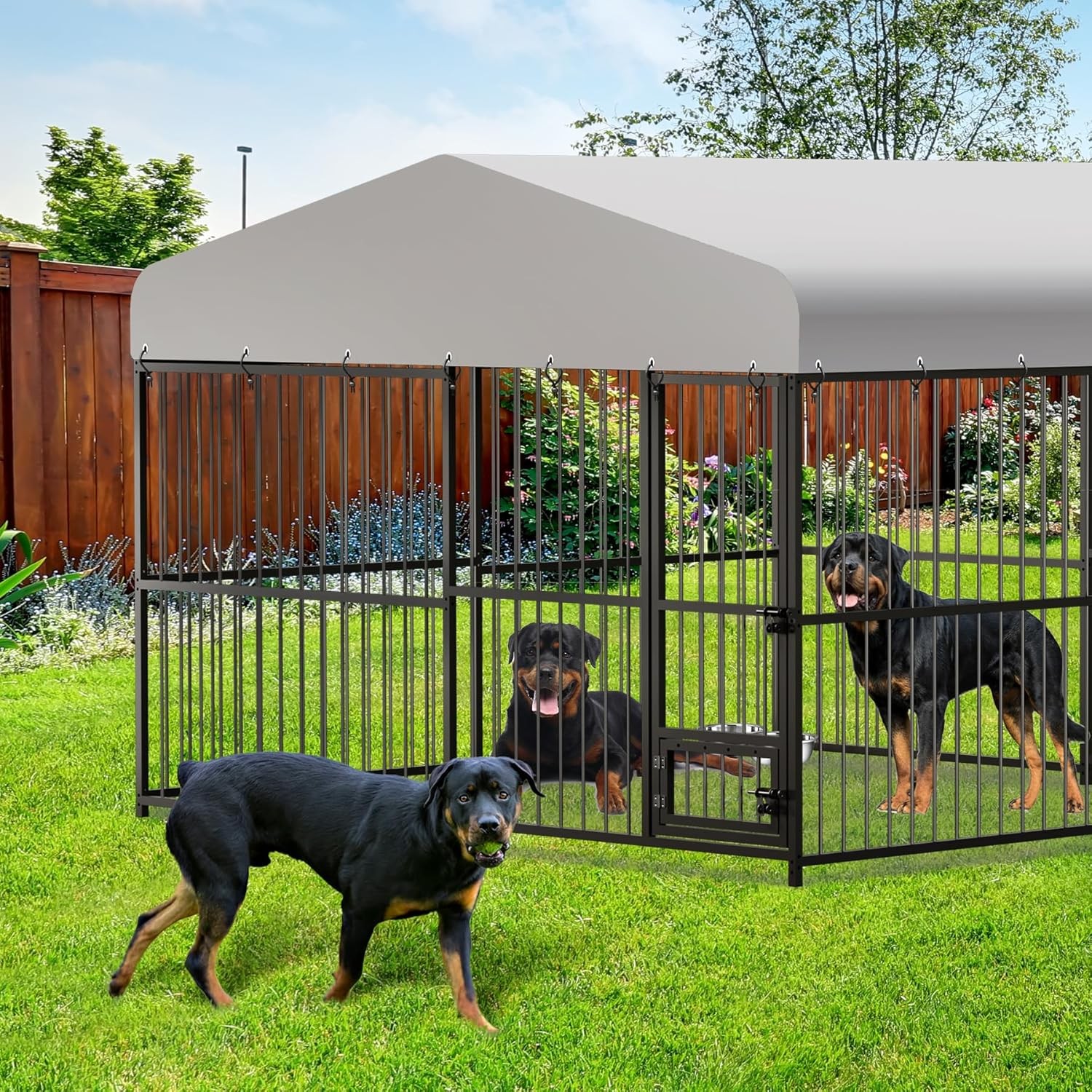 Outdoor Dog Kennel for Large Dogs, 10x10x6 FT Heavy Duty Dog Playpen Fence NEW