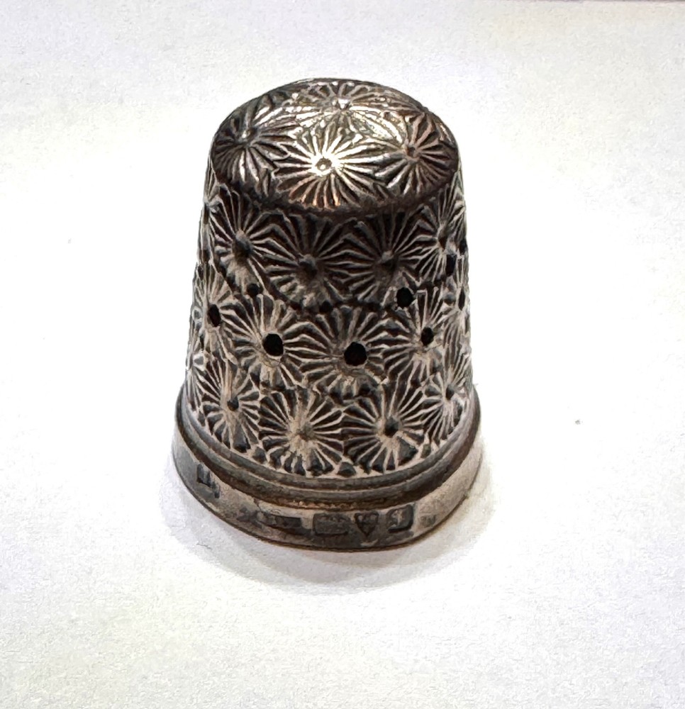 2 Vintage Sterling Silver Thimbles