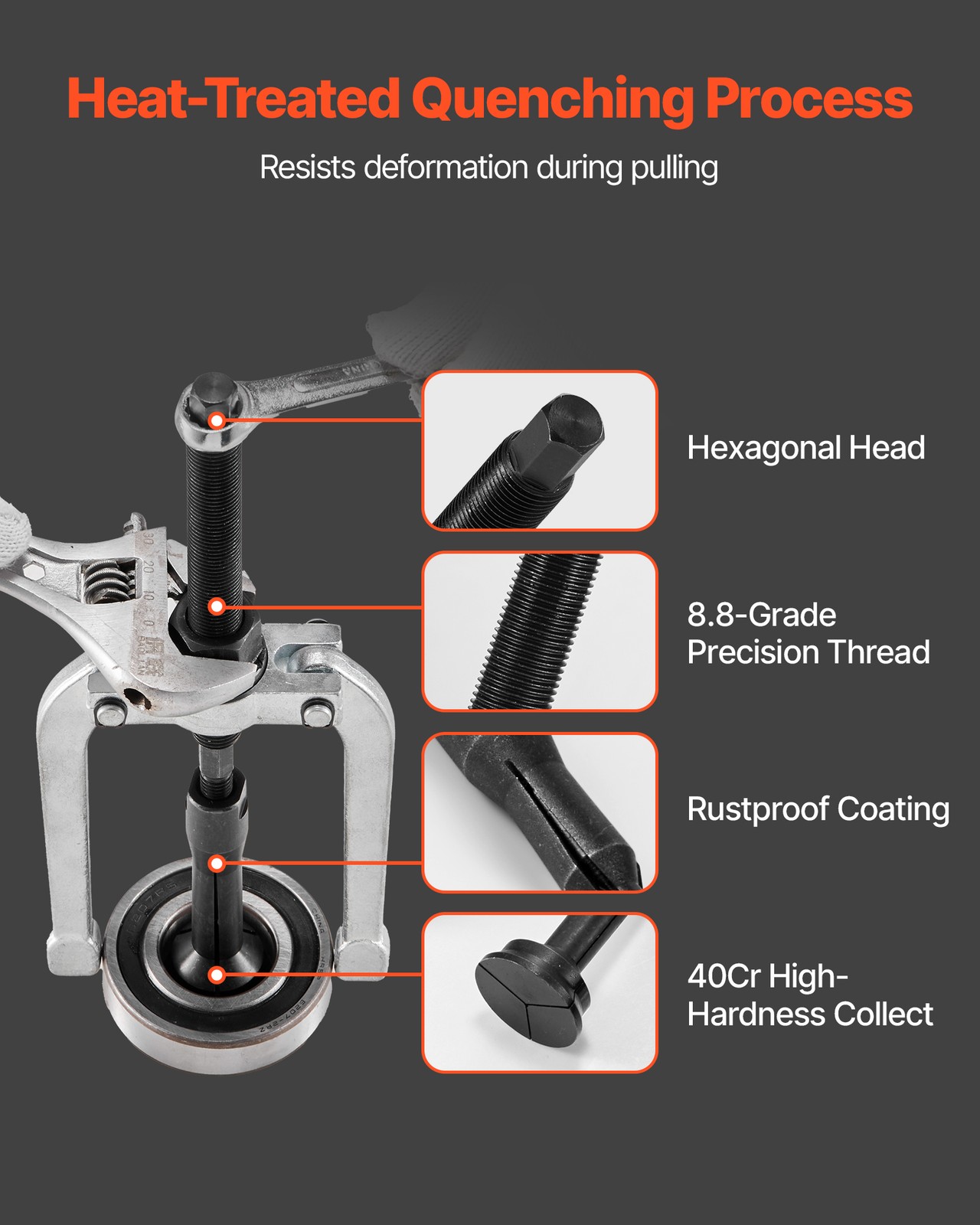 VEVOR 16pcs Blind Hole Bearing Puller Internal Extractor Remover Slide Hammer