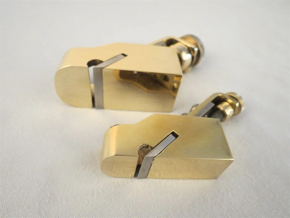2pcs Different size flat bottom brass Plane, blade width 25mm and 16mm
