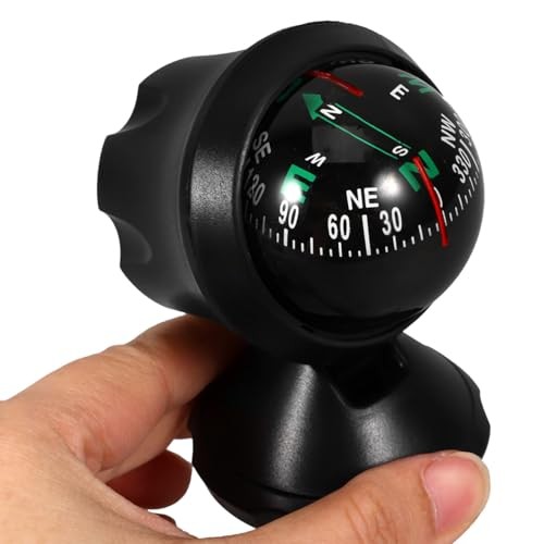 Adjustable Car Compass with Stick-On Base | Universal Dashboard Navigation