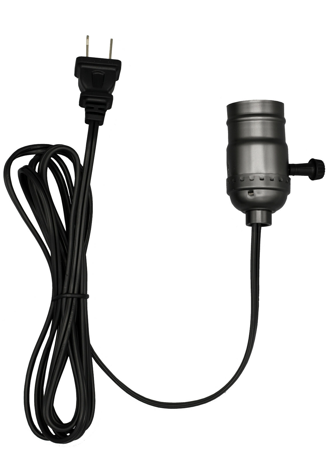 Creative Hobbies Make a Lamp Kit with Basic Hardware - Black Cord, Grey Socket