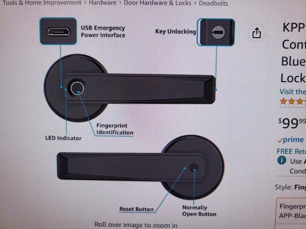 KPP Fingerprint Smart Door Lock