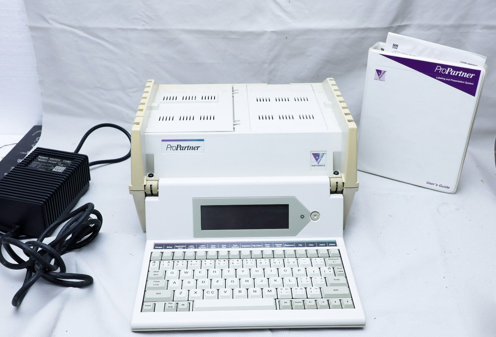 Varitronics ProPartner adhesive thermal label printer - red on clear strip
