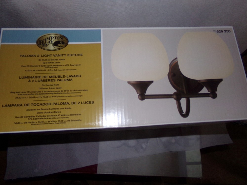 Hampton Bay Paloma 2 Light  Vanity Bronze