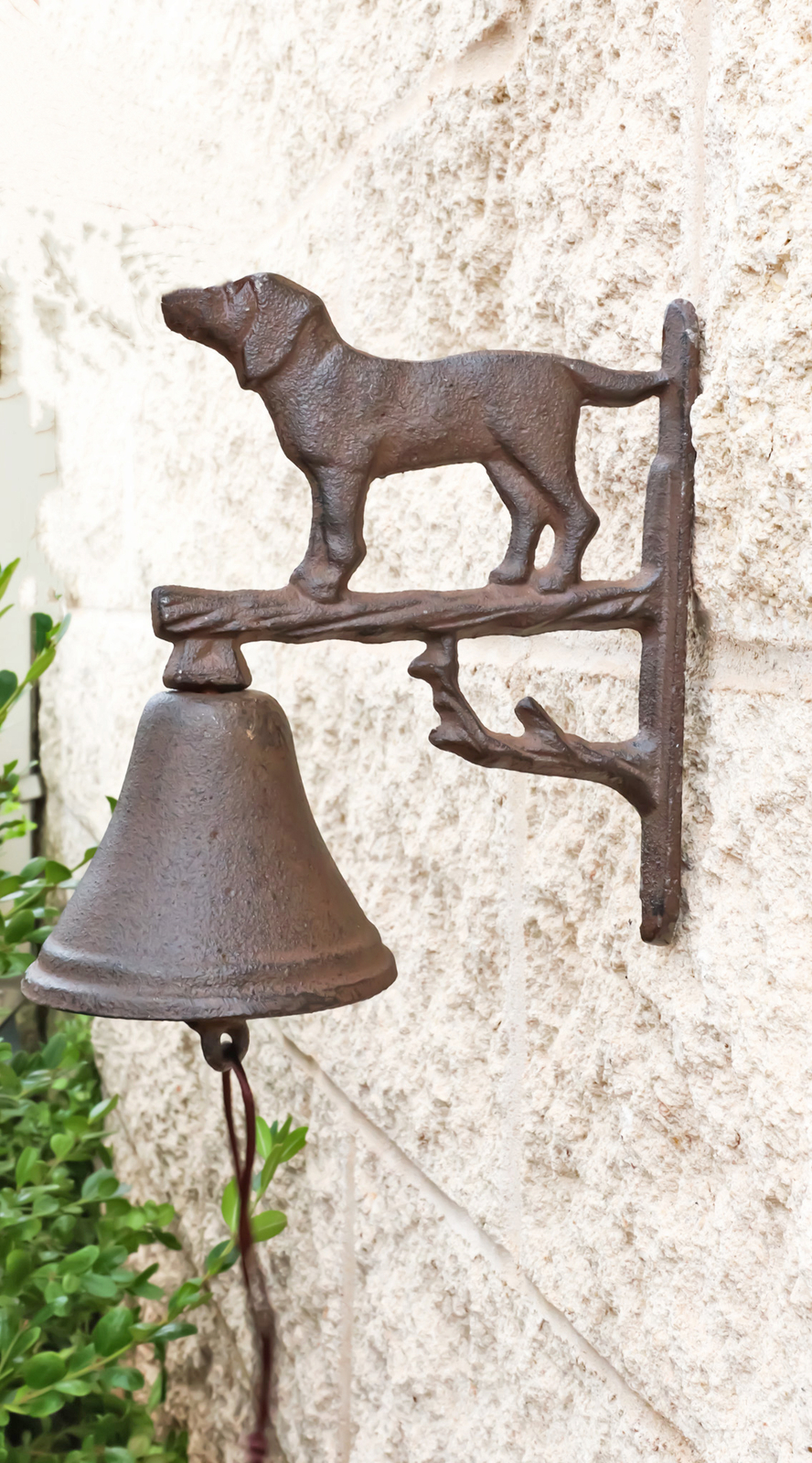Cast Iron Rustic Vintage Western Puppy Dog Door Wall Dinner Yard Farm Bell