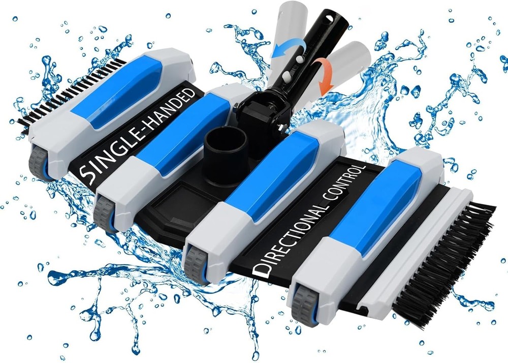 Enhanced Pool Vacuum Head with 4LB-Upgrade Direction-Control (Blue)