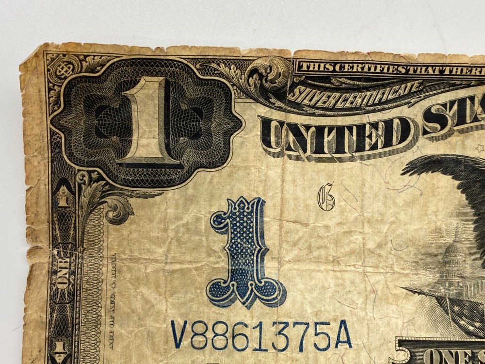 1899 $1 Silver Dollar Banknote — “Black Eagle Note.” - Good Condition