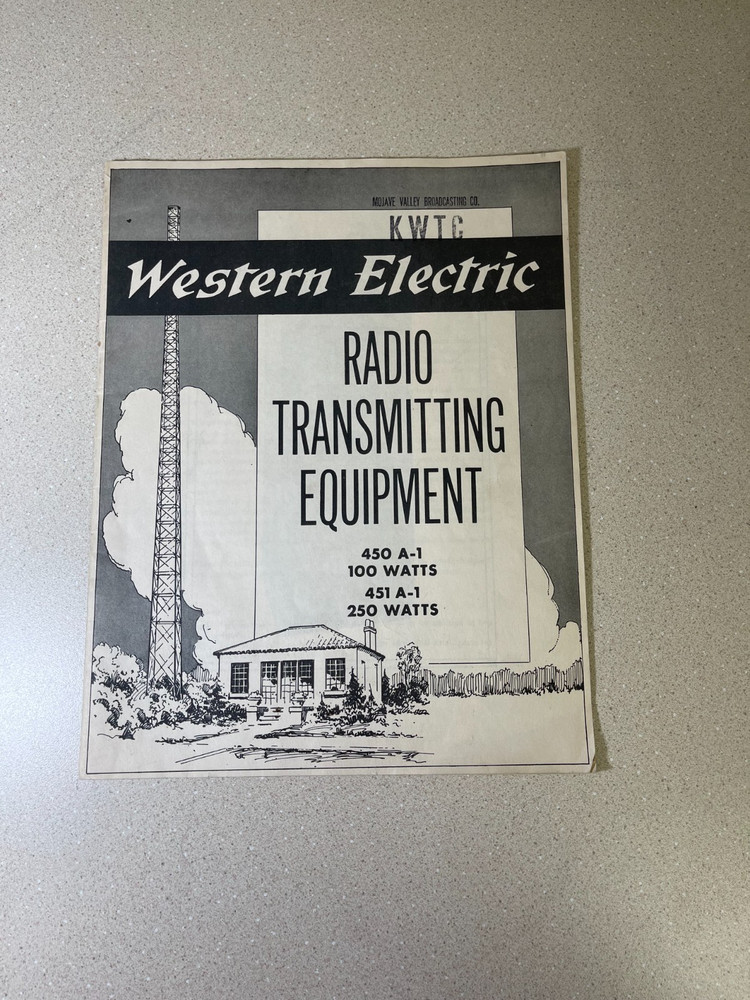 Western Electric Transmitter 450 A-1 Literature