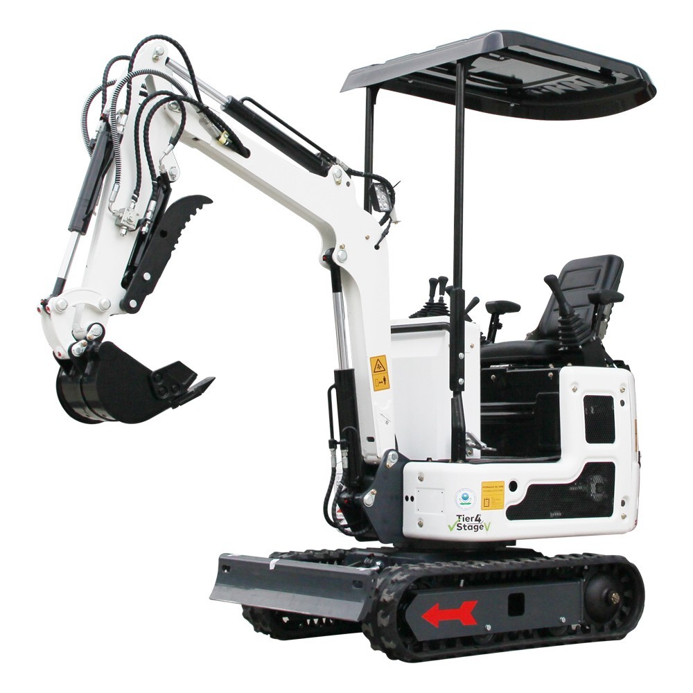 Mini Excavator 1Ton Pilot System Diggers B&S Engine with Attachments Auger Drill