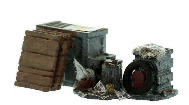 Junk Pile Loaded with trash and clutter Finished, Layout Ready HO/HOn3 scale