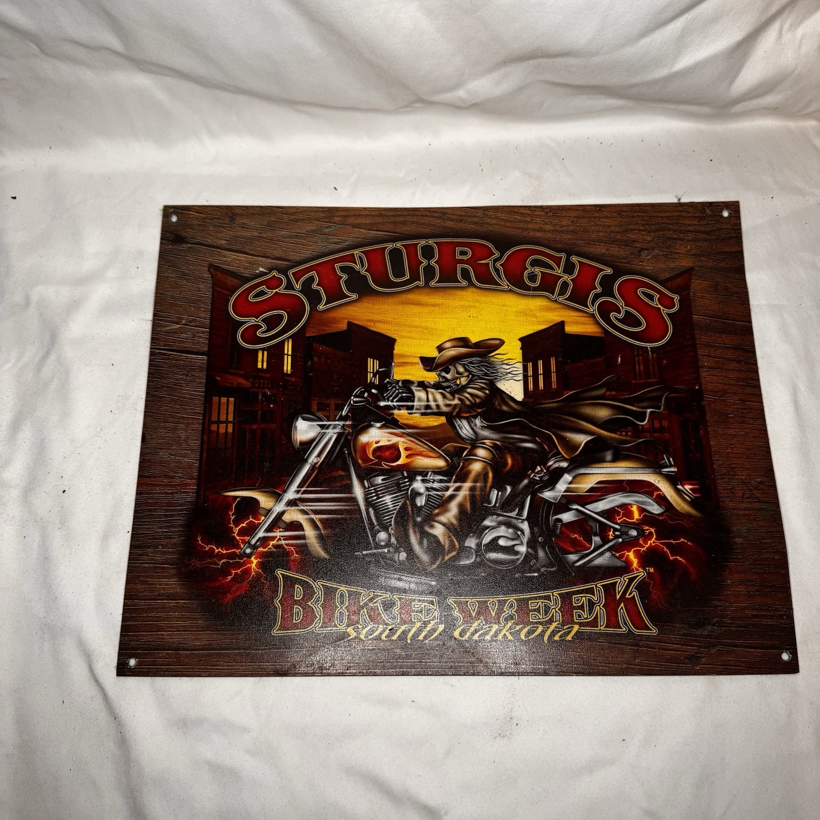 16" X 12-1/2" Metal Sign Sturgis Bike Week 2006 Motorcycle South Dakota