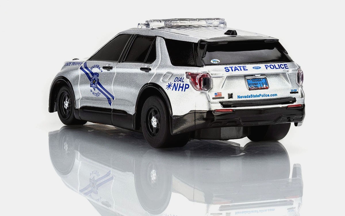 AFX Mega G+ Police Interceptor HO Slot Car #22105 with LED Lights! NEW RELEASE!!