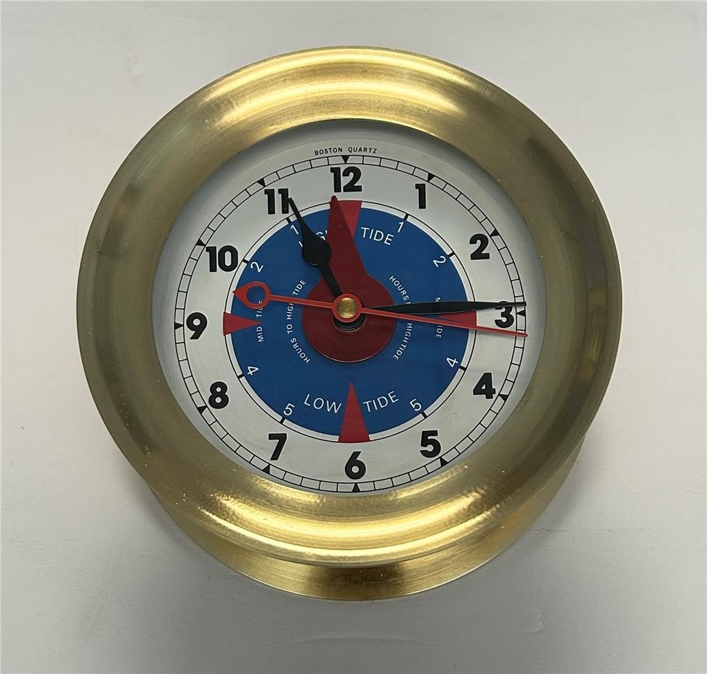 Chelsea Tide Clock - Maritime Tide Teller - 4" Dial 5-1/2" Solid Brass Case