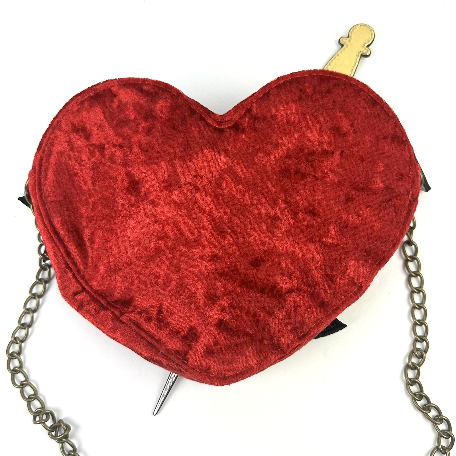 Oh My Disney Store Snow White Fairest of Them All Crossbody Bag Heart Chain New