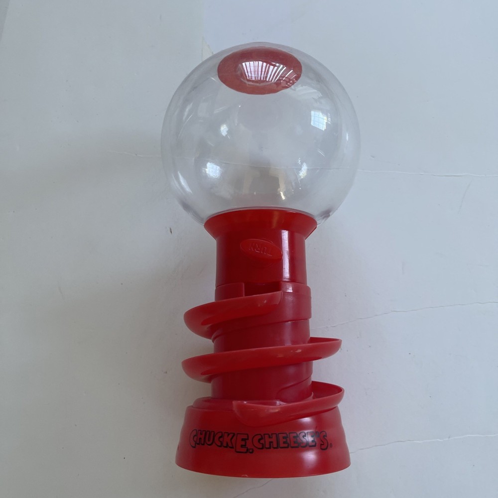 Chuck E Cheese Red Plastic Candy Gumball Machine