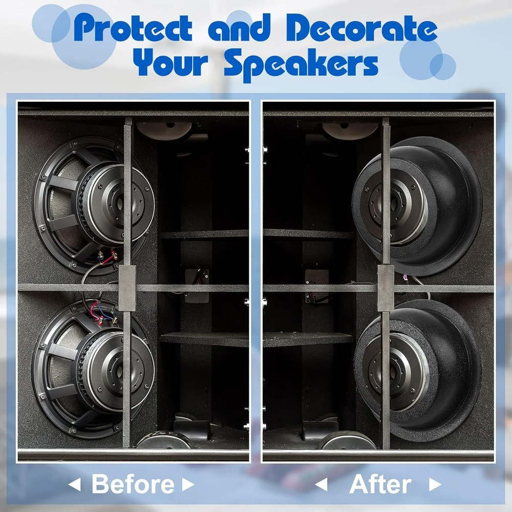 2 Pcs Universal Angled Speaker Enclosures Boxes Pods Surface Mount with Rubbe...