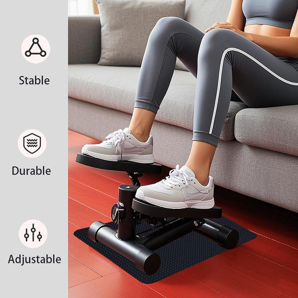 Double-Sided Non Slip Mat for Stepper Exercise Machine & under Desk Mini Ellipti