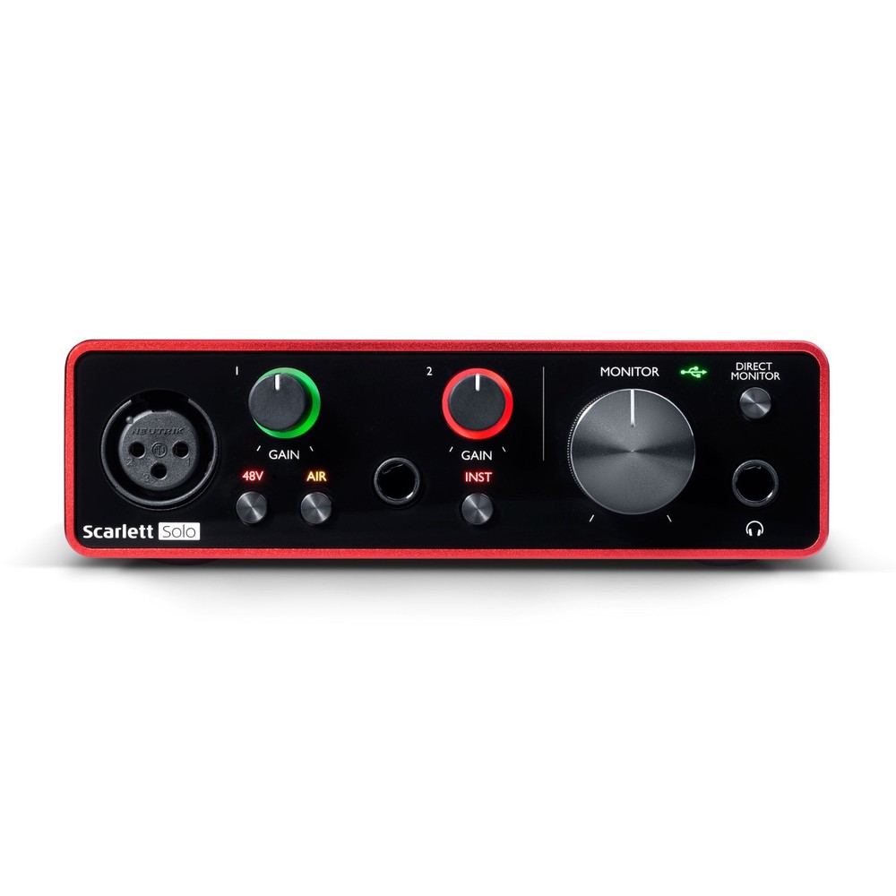 scarlett solo 3rd gen 2-in, 2-out USB audio interface