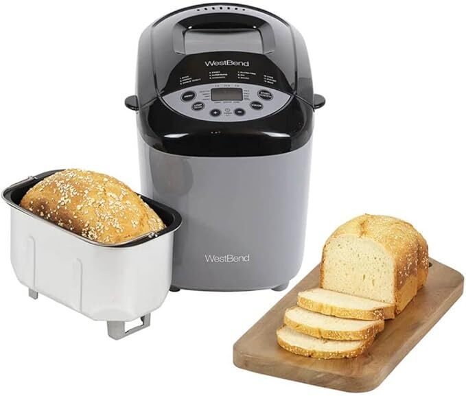 West Bend Hi-Rise Bread Maker Programmable Horizontal Dual Blade with12 Programs
