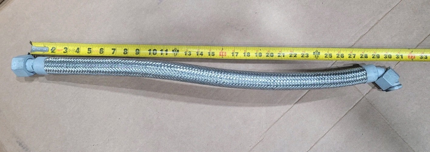 New Flyer AC Discharge Hose Assembly -16 Bus 264876 Stainless Steel 27"