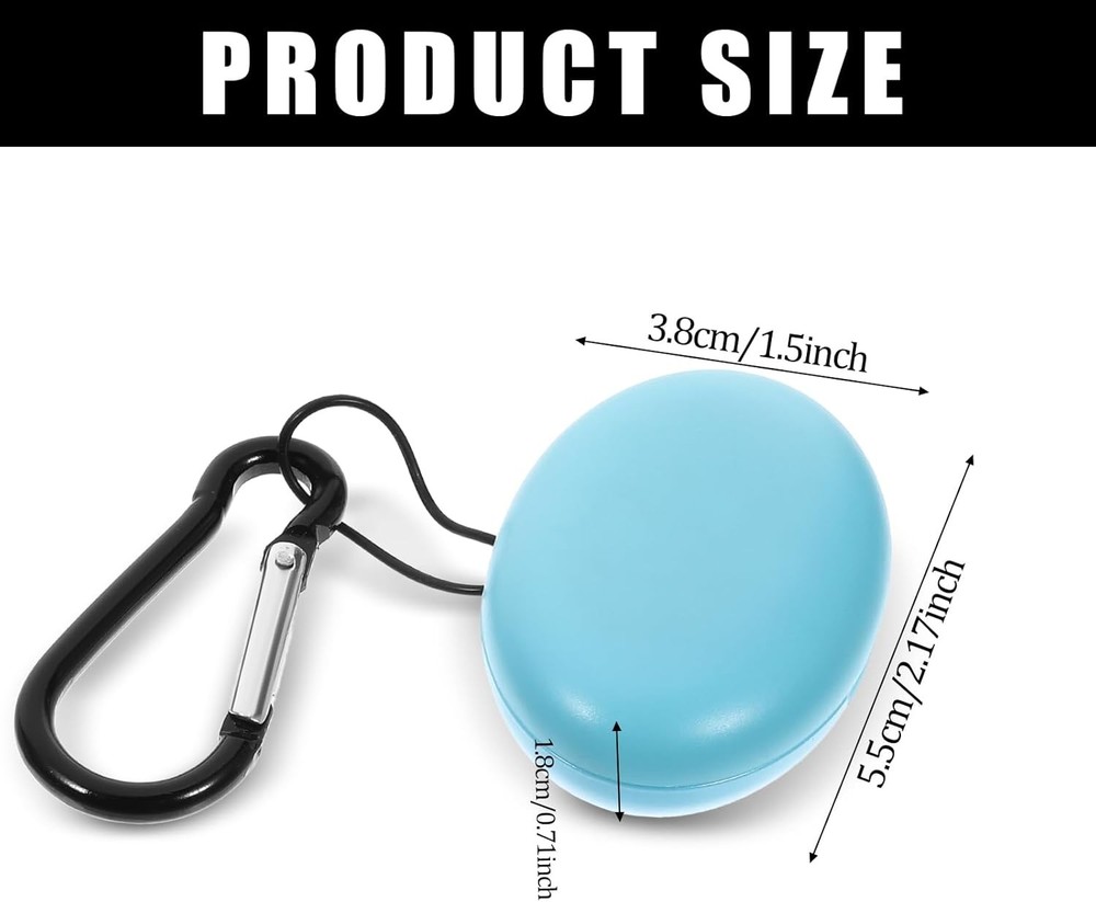 Thinp 2 Pcs Earplug Case,Loop Earplugs Case Loop Case Ear Plug Case Oval Earplug