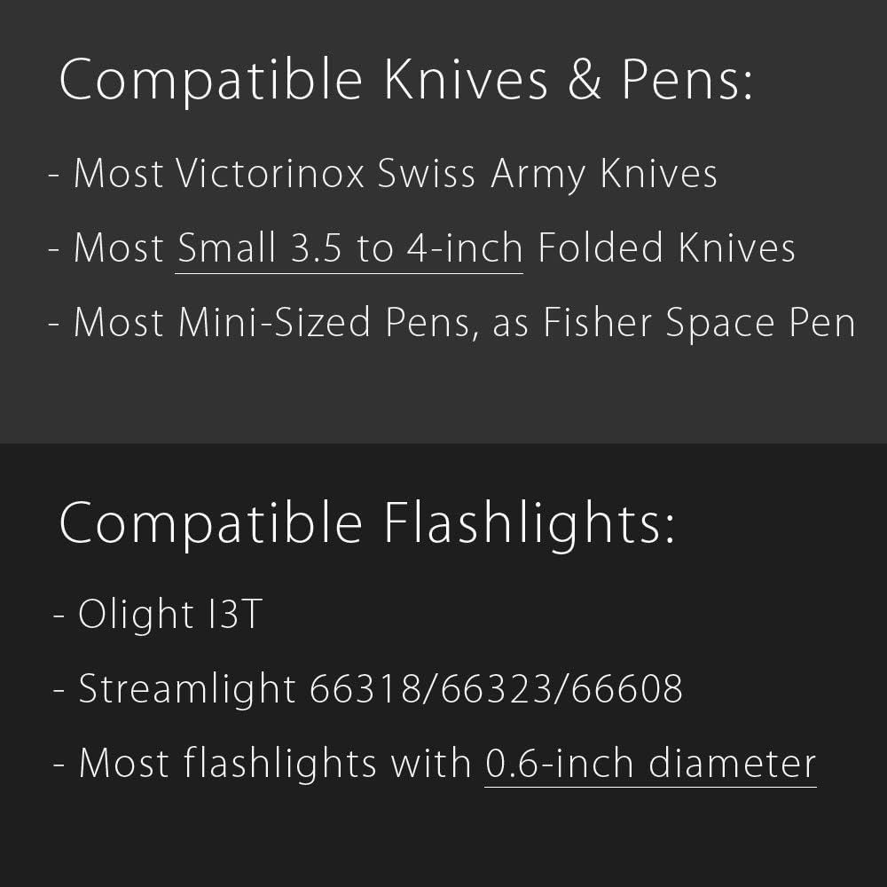 EDC Leather Knife Sheath Organizer Pouch - Full Grain Leather - Chestnut