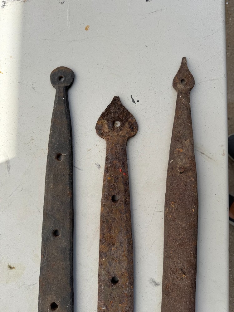 antique strap hinges hand made 1800's