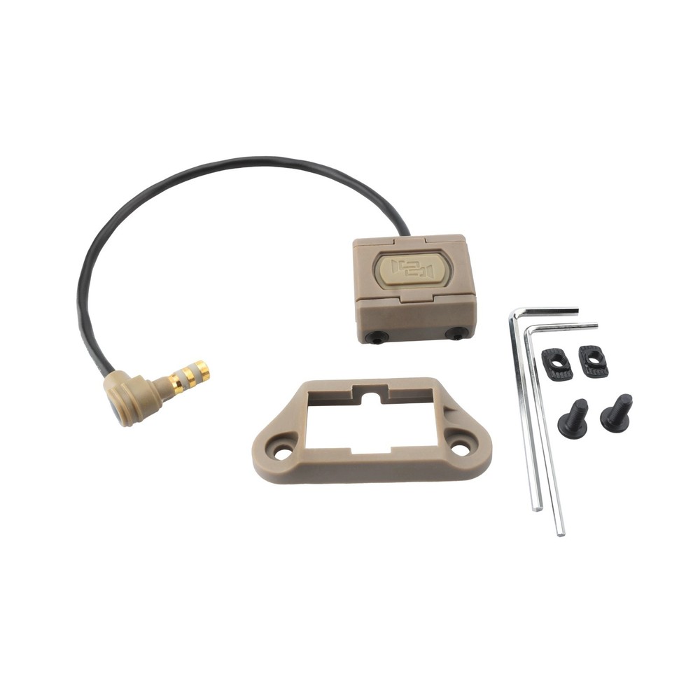 Tactical Button Switch LA23 Plug Cable Length For Flashlight Hunting Black/Brown