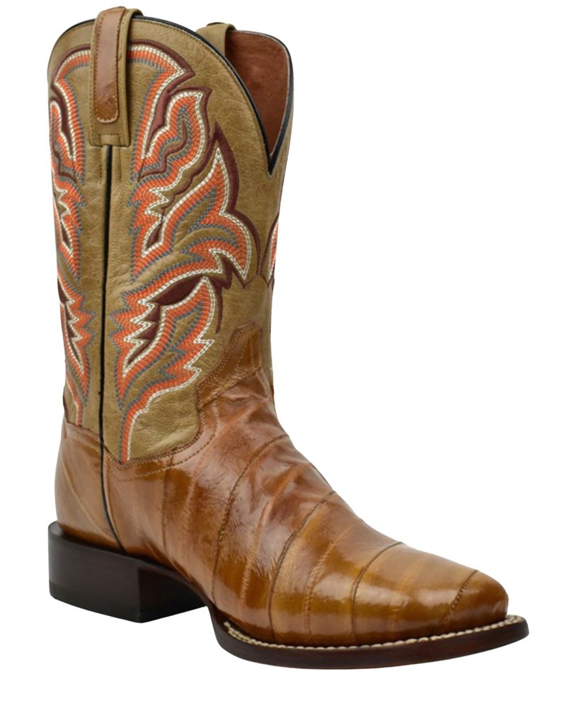 Dan Post Men's Eel Exotic Western Boot - Broad Square Toe - DPS697