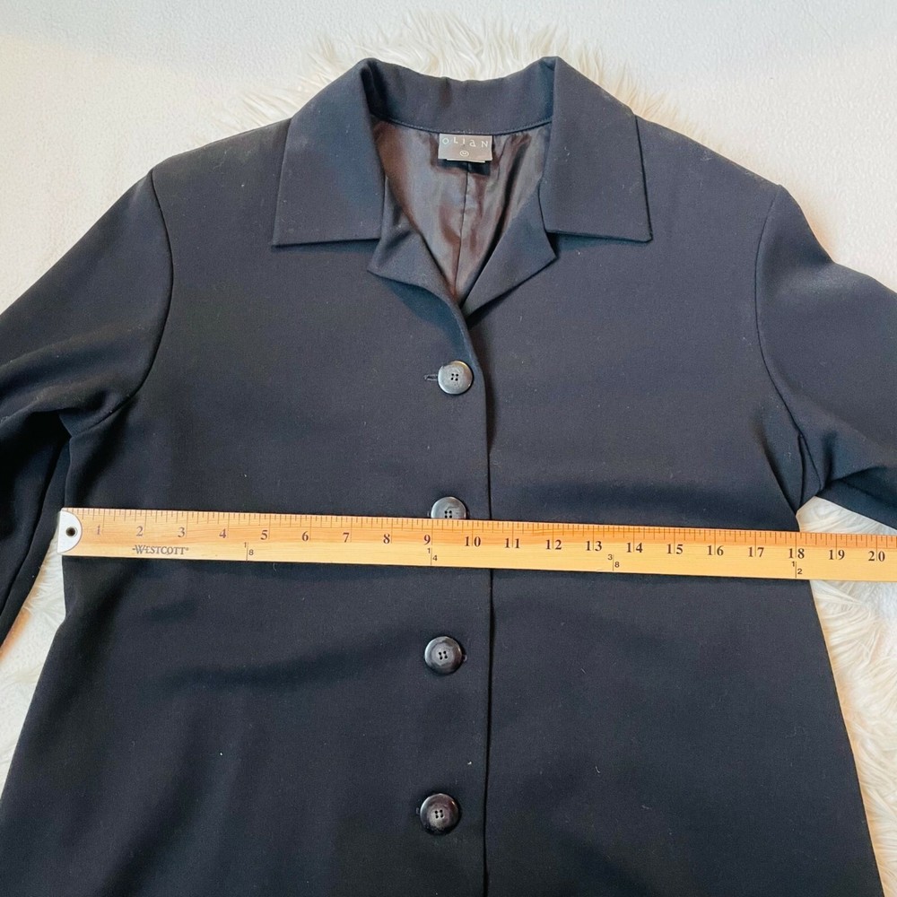 Olian Blazer Maternity Womens Medium Black Collared Button Jacket