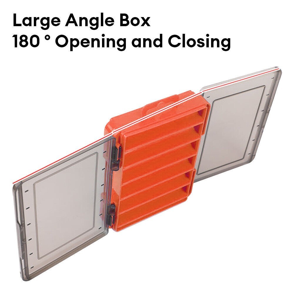 Fishing Tackle Box Lure Waterproof Compartments 2 Layer Storage Hard Case Hook