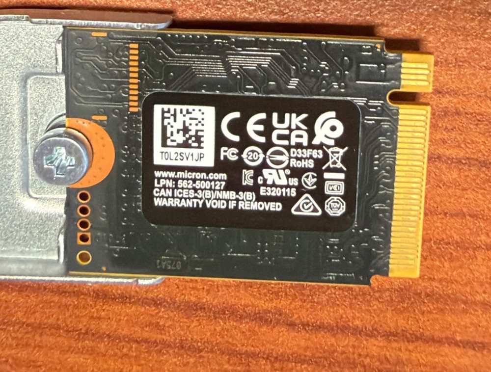 MICRON 512gb NVME