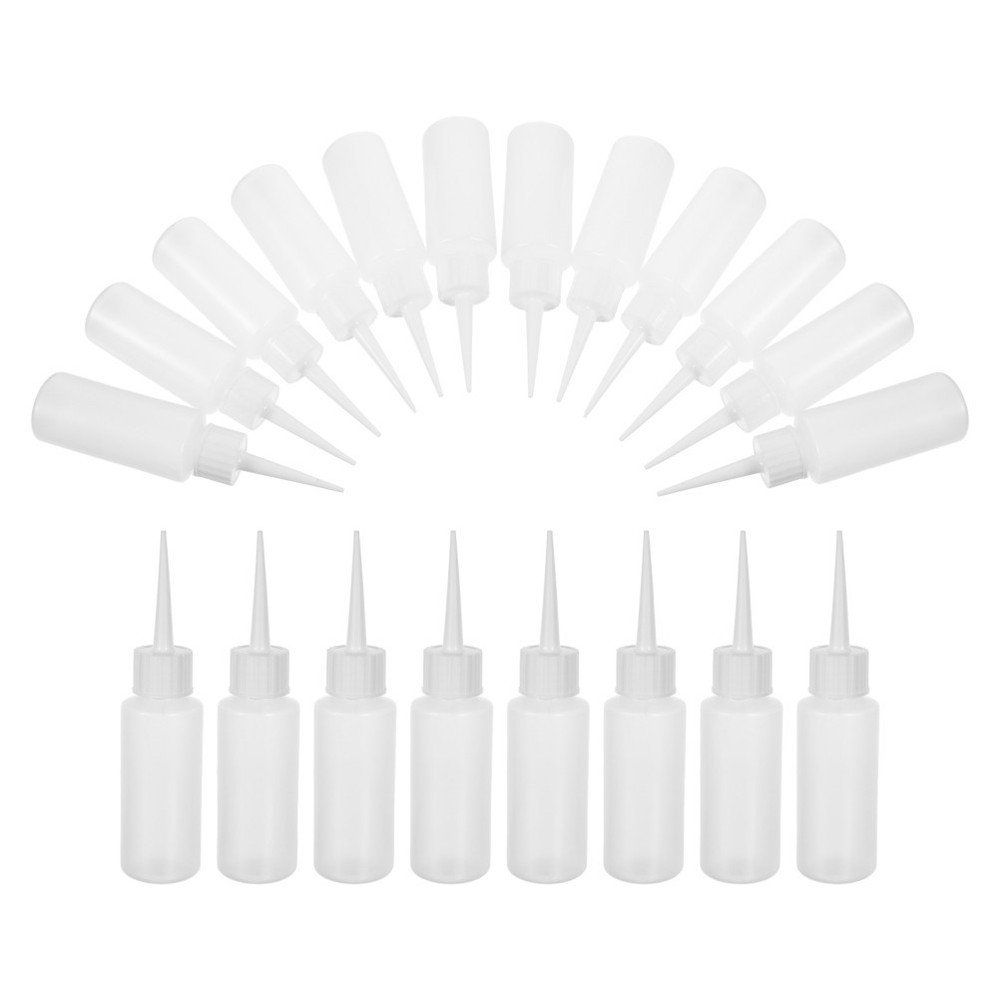 100 Pcs Sewing Agent Bottle Squeeze with Needle Tip Pointed Fine