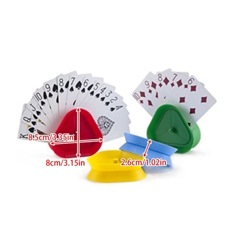 Game Card Holder Triangular Hands Free Table Game for Seat Arrang