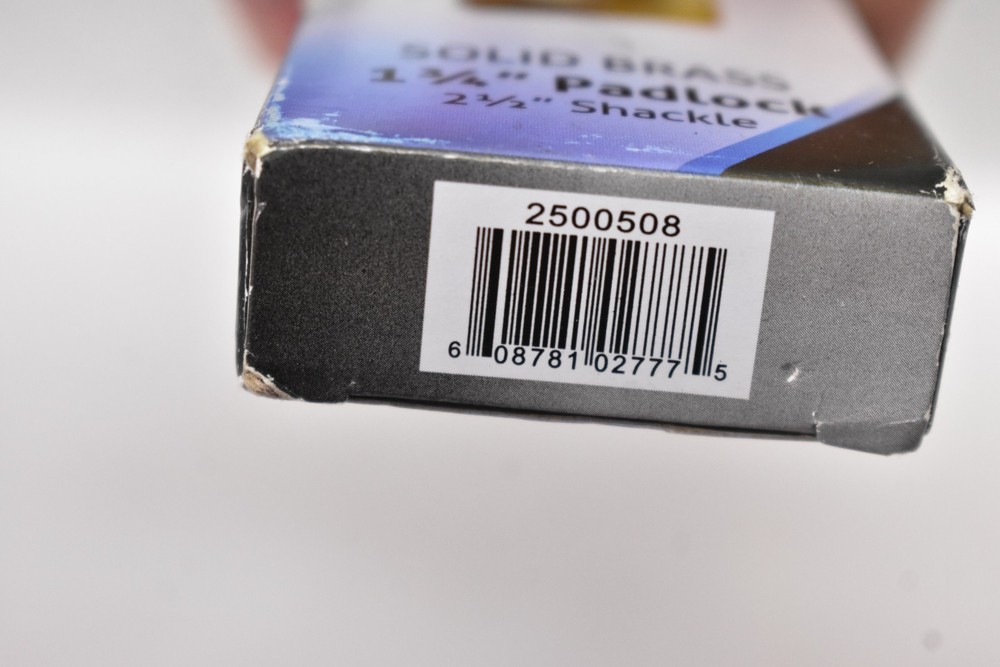 Em-D-Kay Solid Brass 1-3/4" Padlock w 2-1/2" Shackle Solid Brass Keyed 508