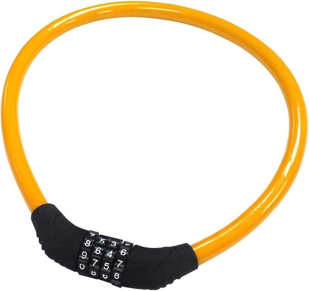 Durable 4-Digit Resettable Bike Lock - Lightweight, Scratch-Proof Security Cable