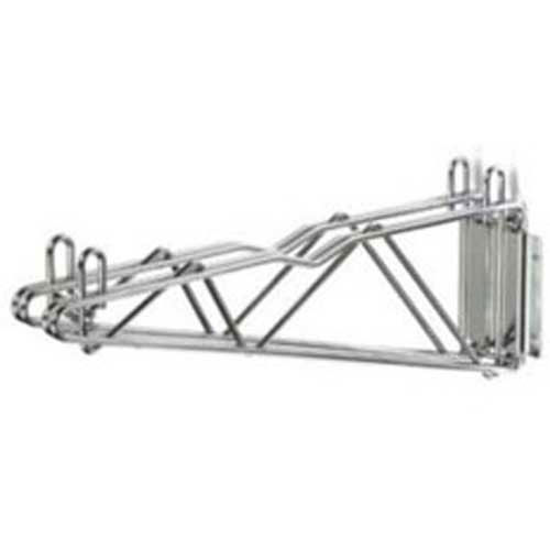 Nexel Double Arm Fixed Wall Bracket 21"L Silver Epoxy