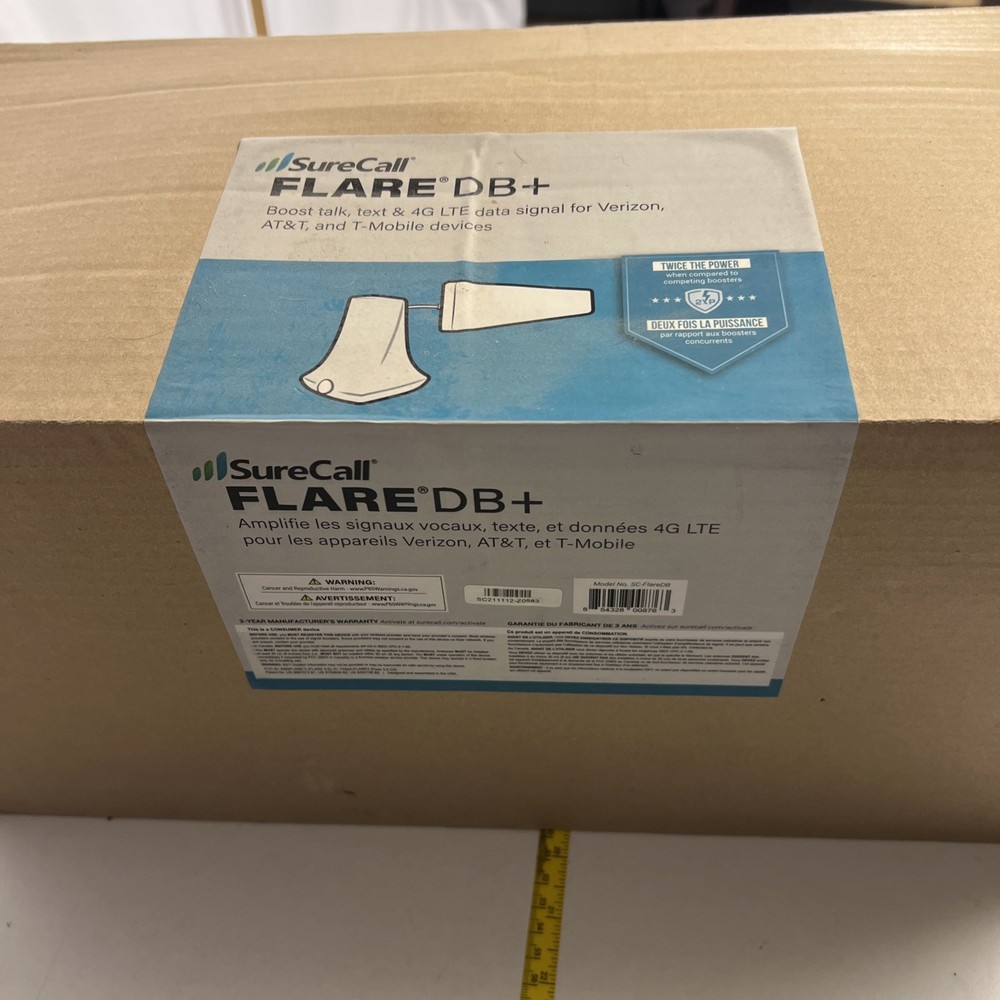 SureCall FlareDB+ Cell Phone Signal Booster - White