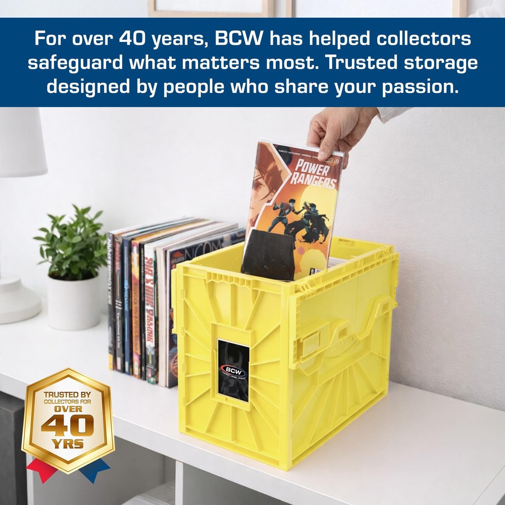 BCW Short Comic Book Bin | Holds 150 Comics | Stackable Plastic Storage | Acid-F