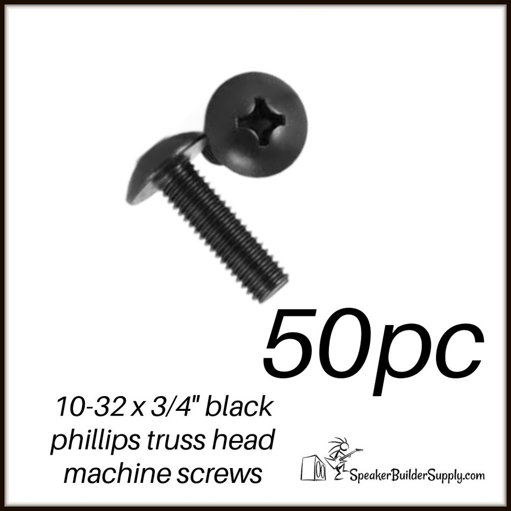 black phillips truss head machine screws 10-32 x 3/4"