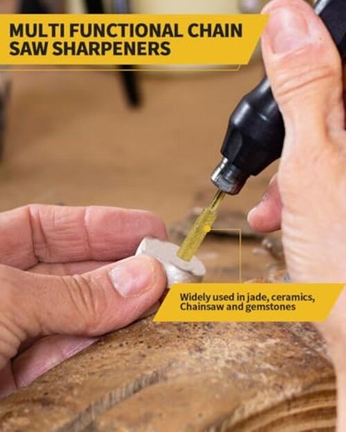 Pcs Diamond Chainsaw Sharpener Bits, High Hardness Titanium Plated 30 Gold