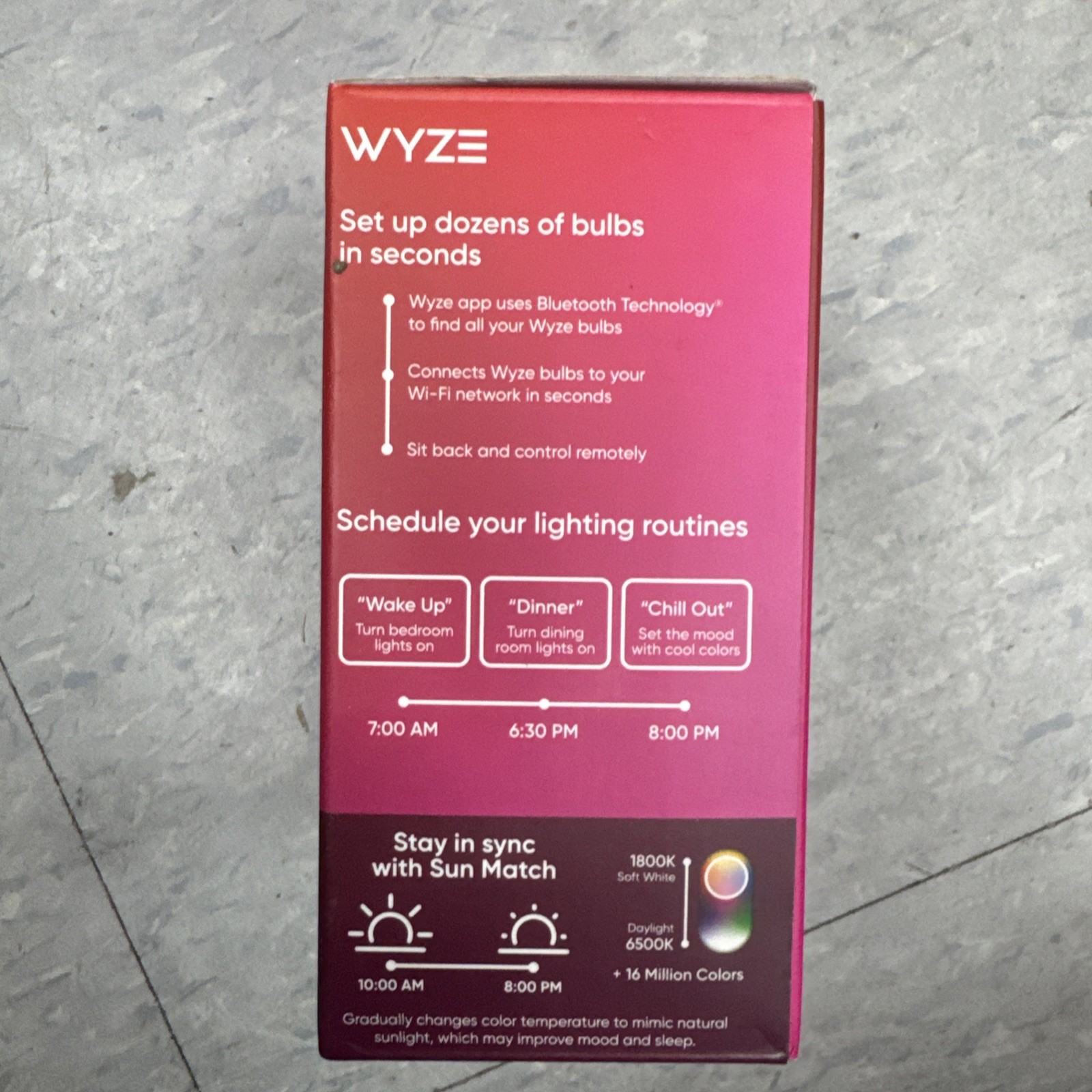 Wyze Labs WLPA19CV2-2PK Smart Wyze Bulb A19, 2-Pack, Color, WiFi, Home Assistant