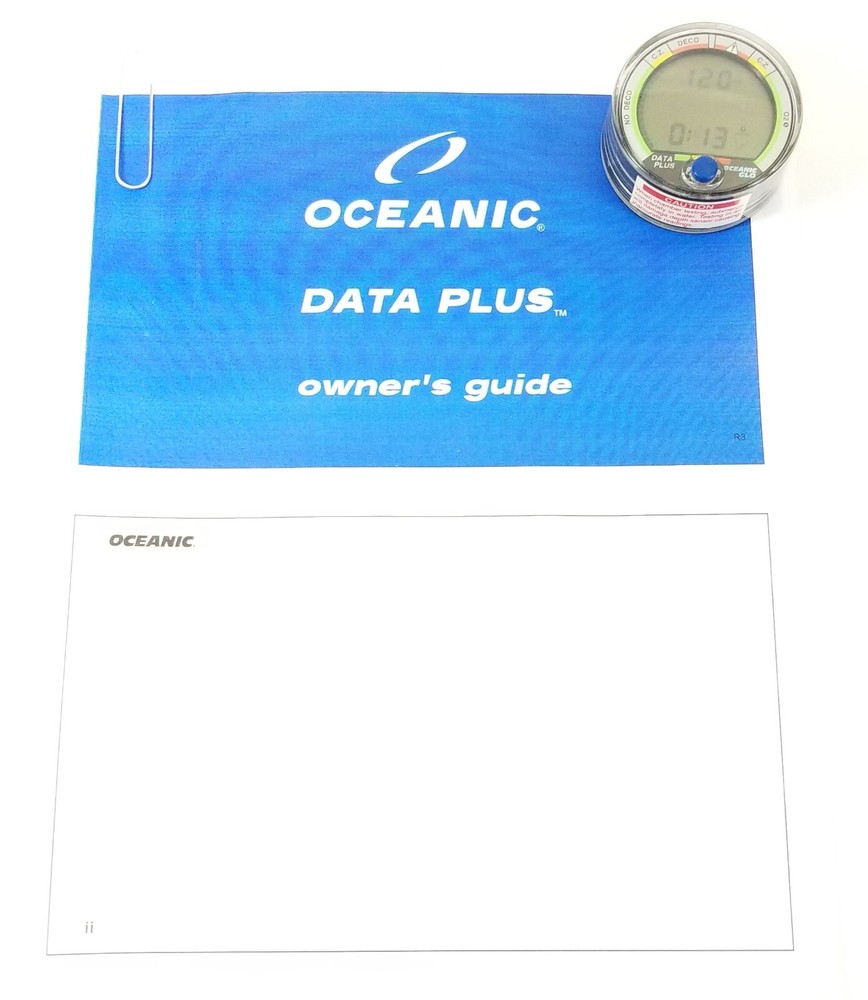 Oceanic Data Plus Air & Nitrox Puck Scuba Dive Computer + Manual #4583